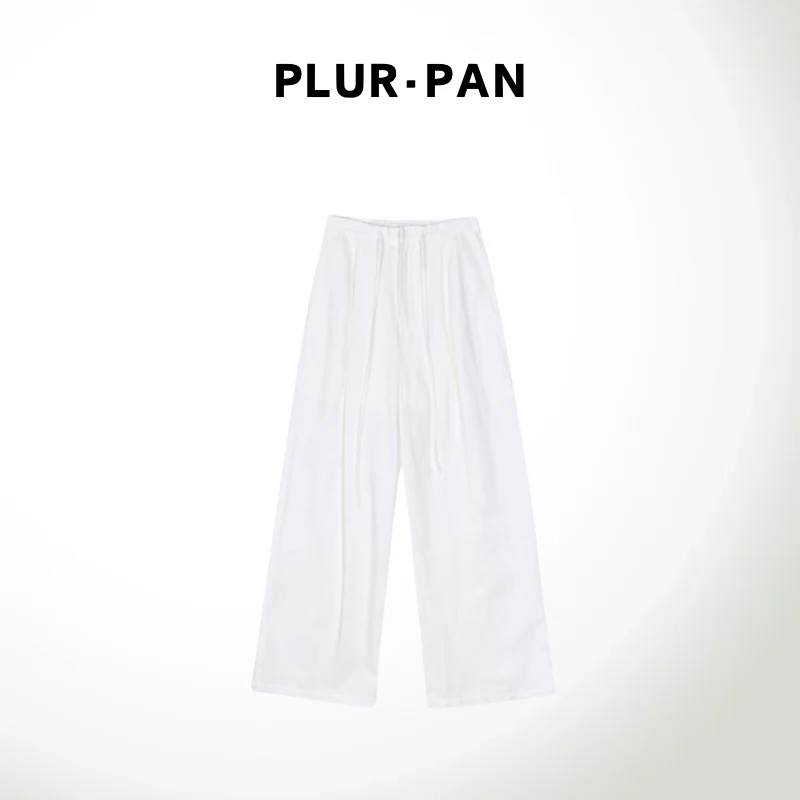 PLUR·PAN定制系列 【进口亚麻】 假日松弛感抽绳休闲裤