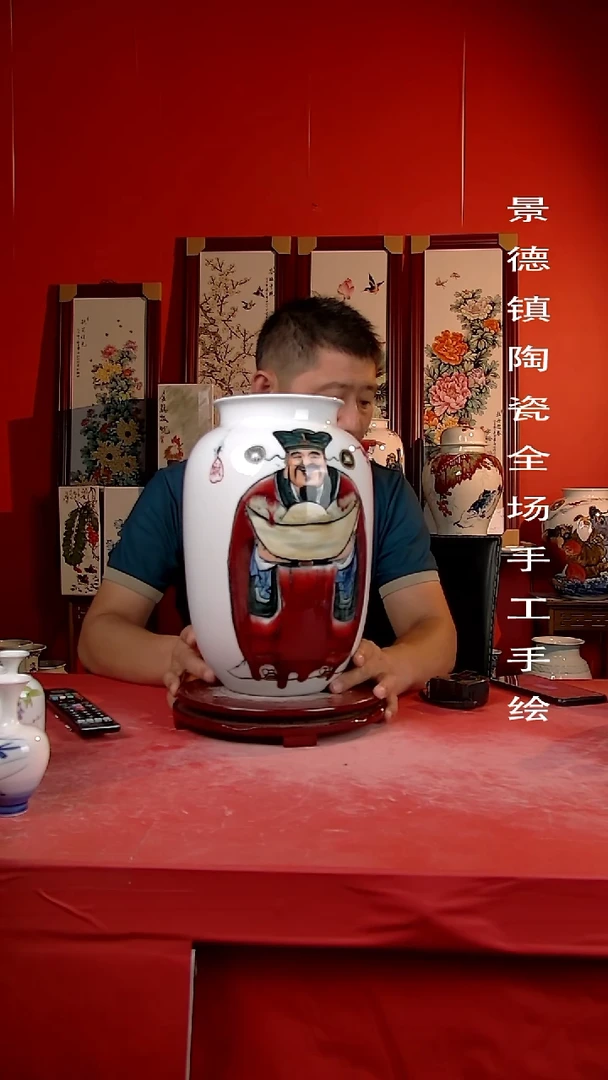 摆件景德镇陶瓷 手工手绘35