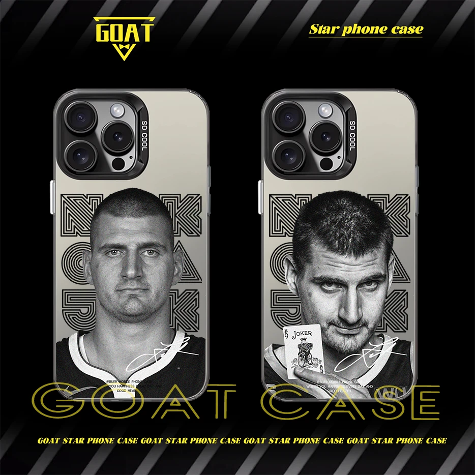 GOAT 约基奇彩银NBA球星防摔手机壳【适用于苹果华为OPPO小米VIVO】