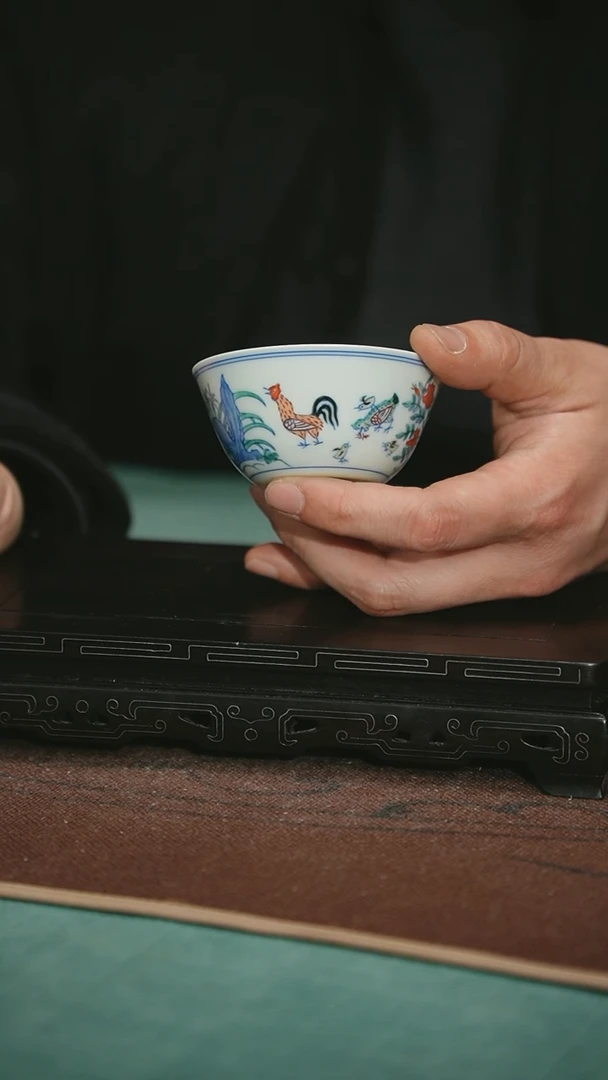 【闪购商品】133-1斗彩鸡缸杯杯杯-涂