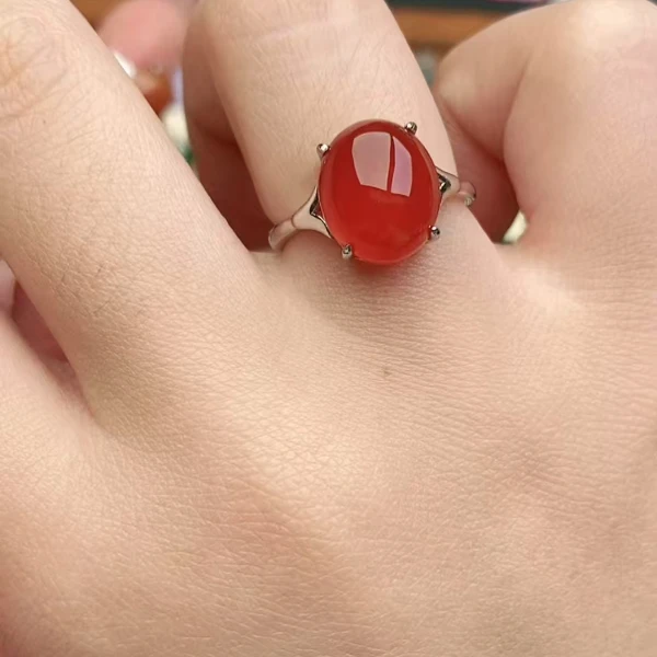 鑫辰珠宝银镶嵌设计款开口女戒指时尚百搭