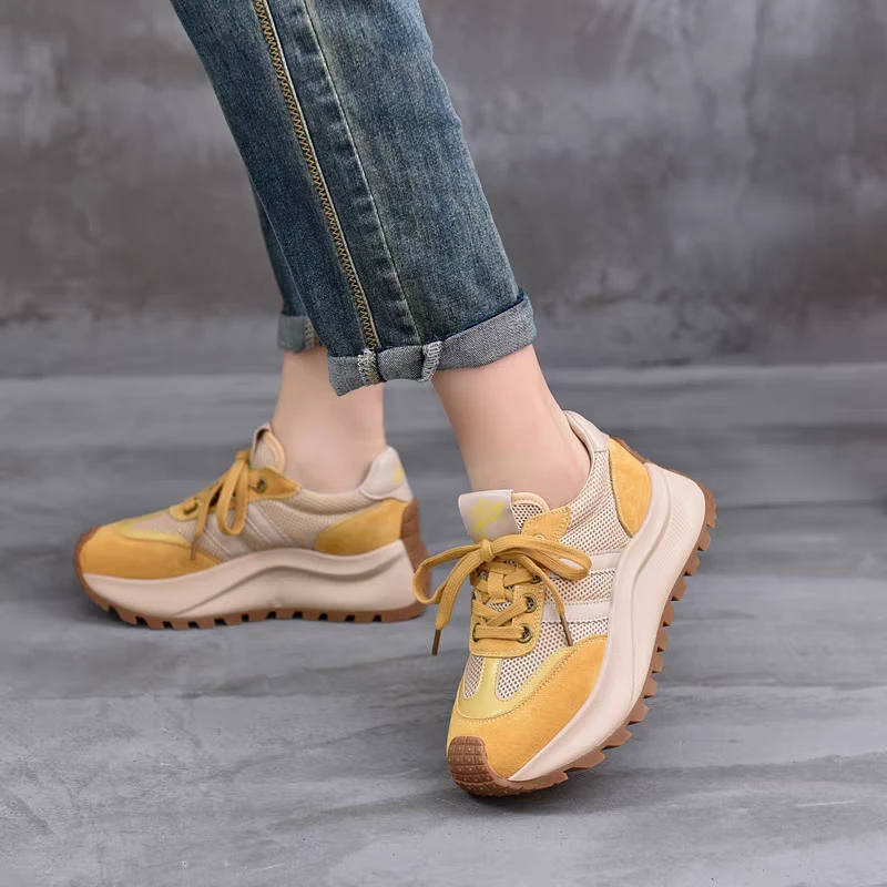 2580(小蛮腰)头层牛皮厚底复古手工阿甘鞋