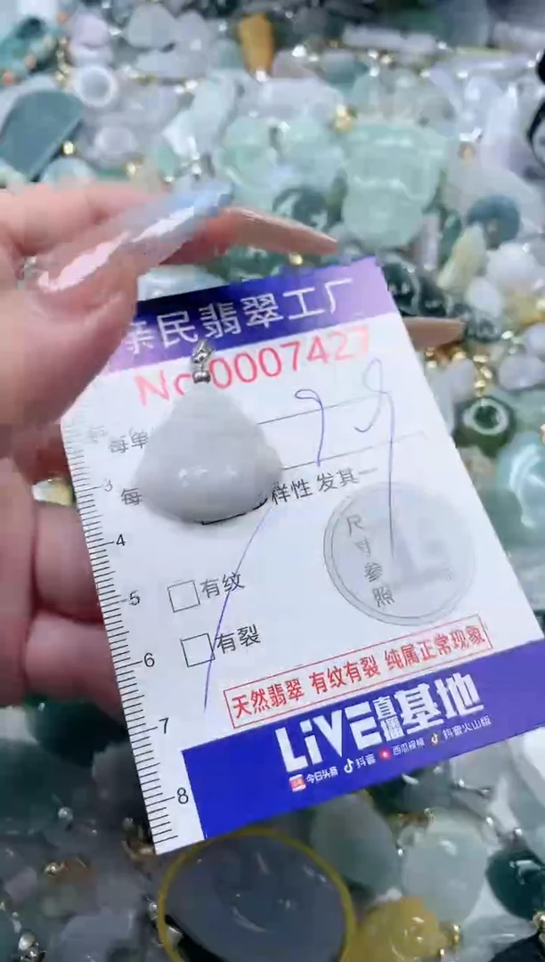 翡翠未镶嵌吊坠(不含链)7427