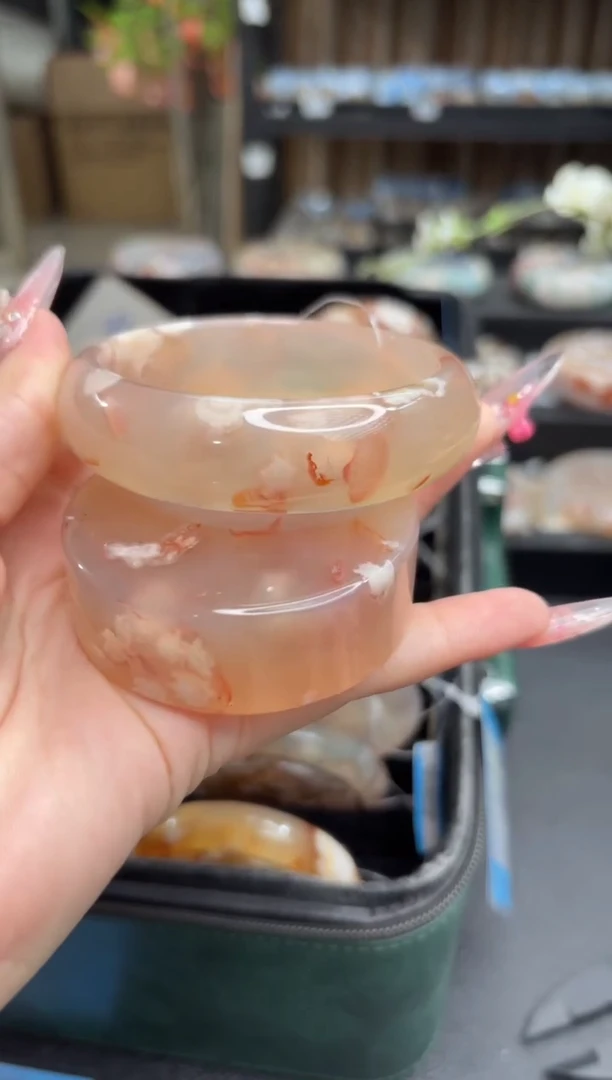 未镶嵌手镯石英质玉80(60圈赠送镯心)