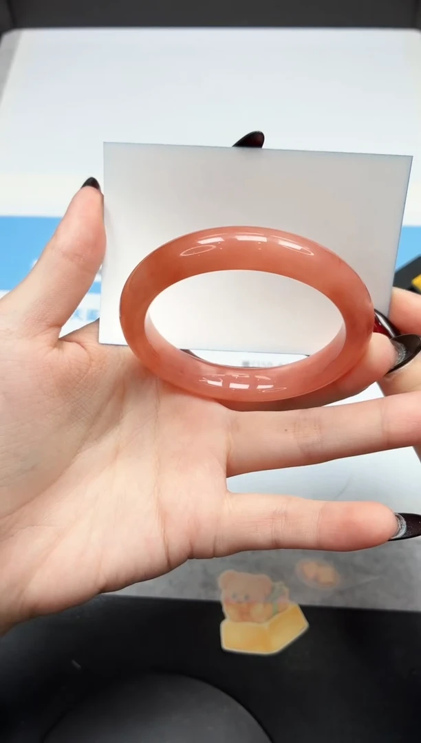 未镶嵌手镯石英质玉191/桃花54.5