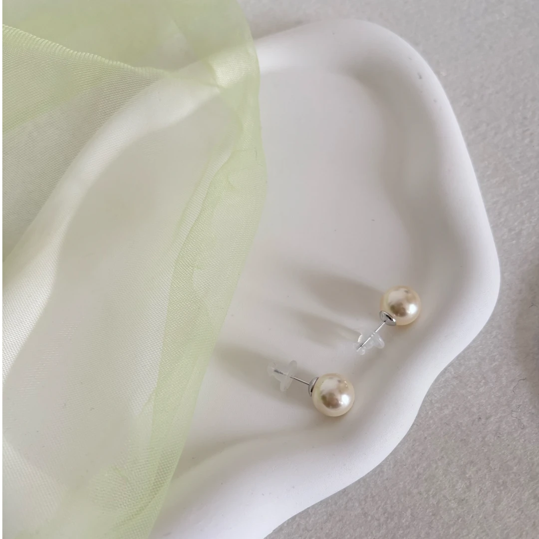 合金仿珍珠耳饰 美丽姐的12MM珍珠仿首饰耳环耳钉