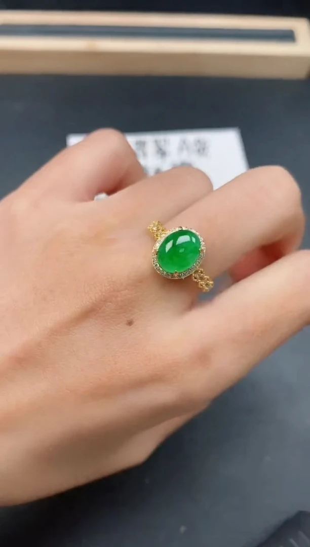 银S925镶嵌戒指翡翠111111