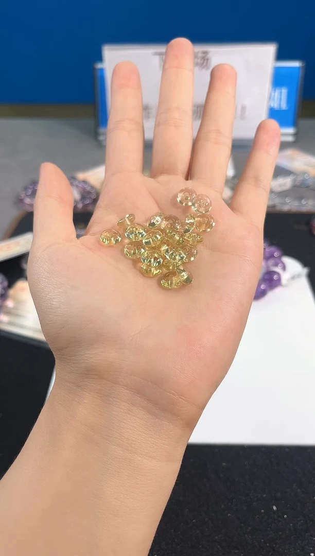 水晶手链未镶嵌18号黄水晶隔片单颗配件3个一组