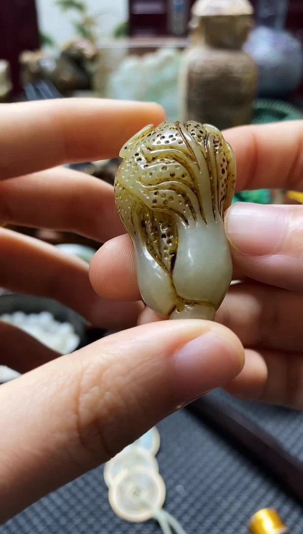 未镶嵌和田玉挂件白菜