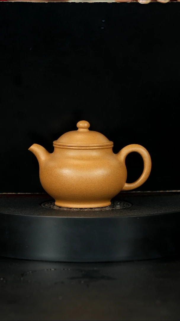 【闪购商品】紫砂茶壶明清老宕口黄金段潘壶260cc