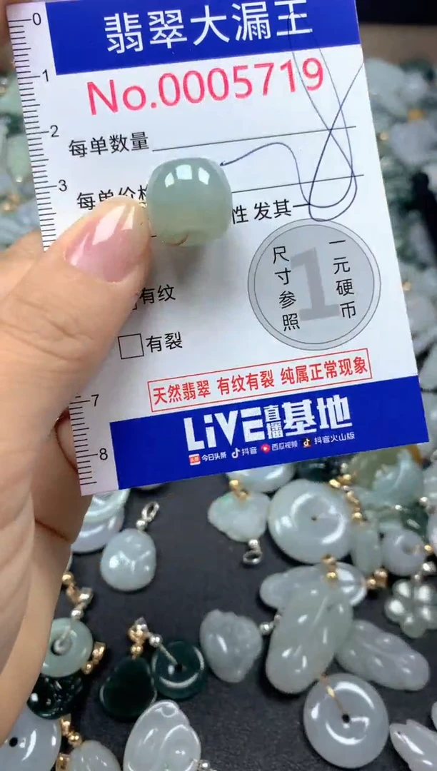 翡翠未镶嵌吊坠(不含链)5719