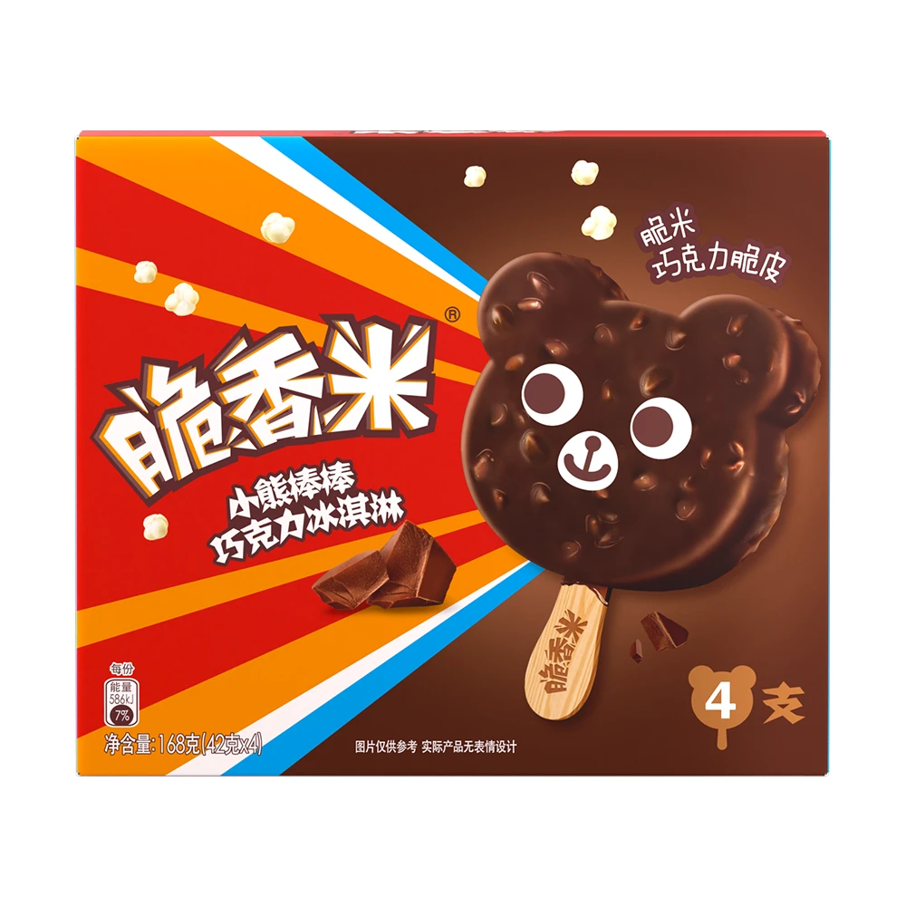 脆香米 小熊棒棒巧克力冰淇淋 42g*4