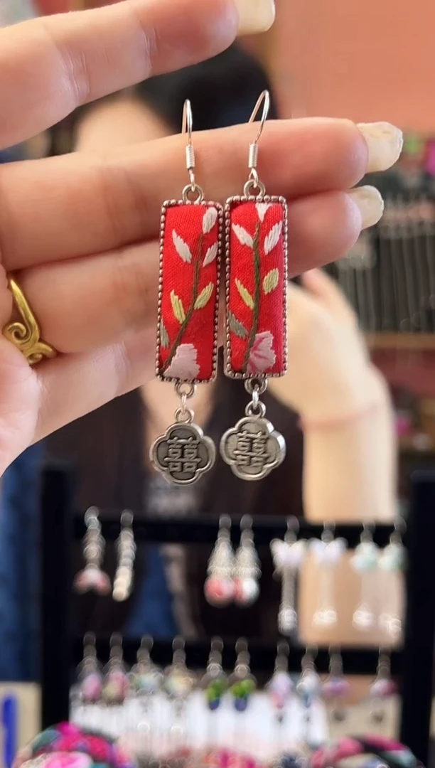 织绣艺枝独绣老绣饰品617