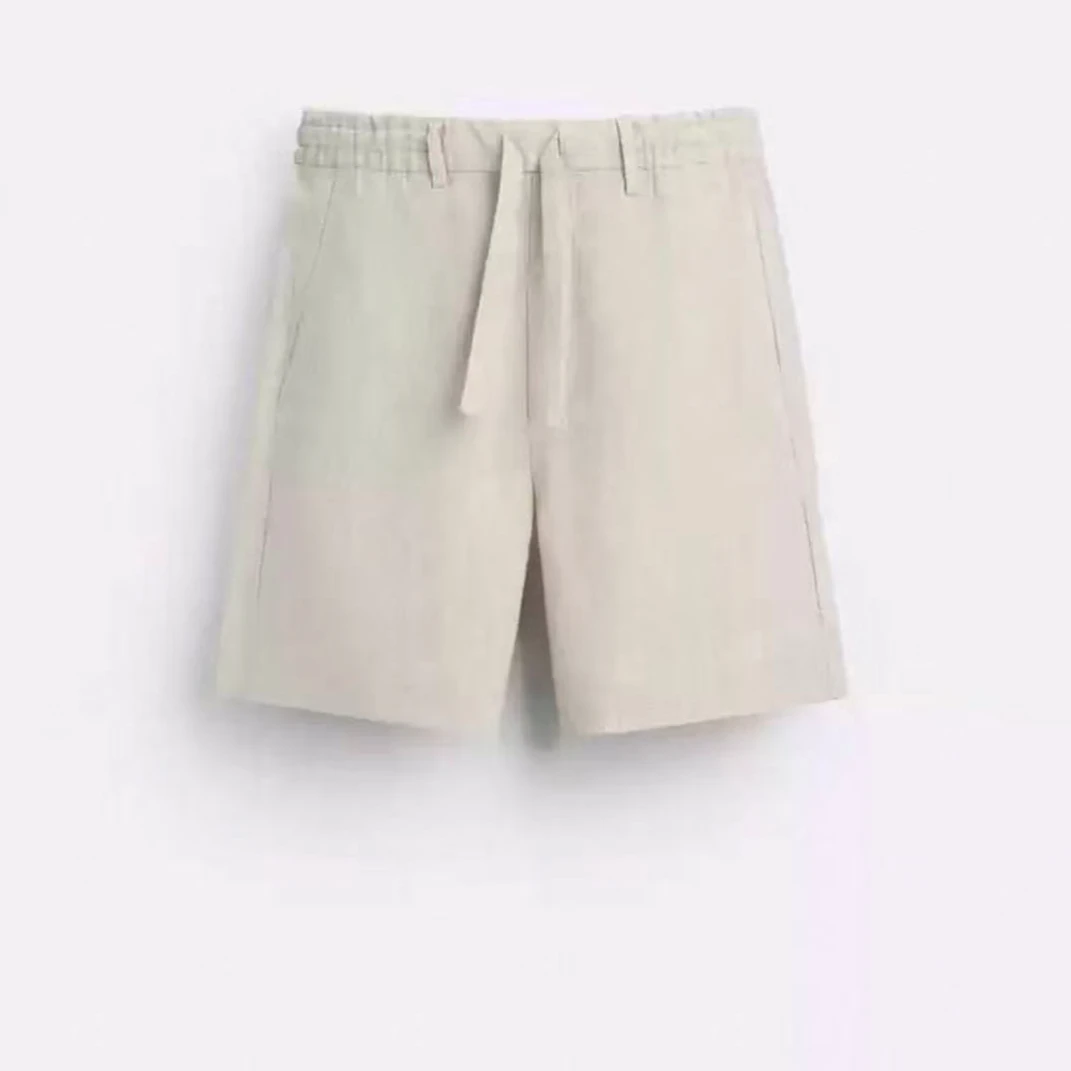 17674多色短裤亚麻短裤