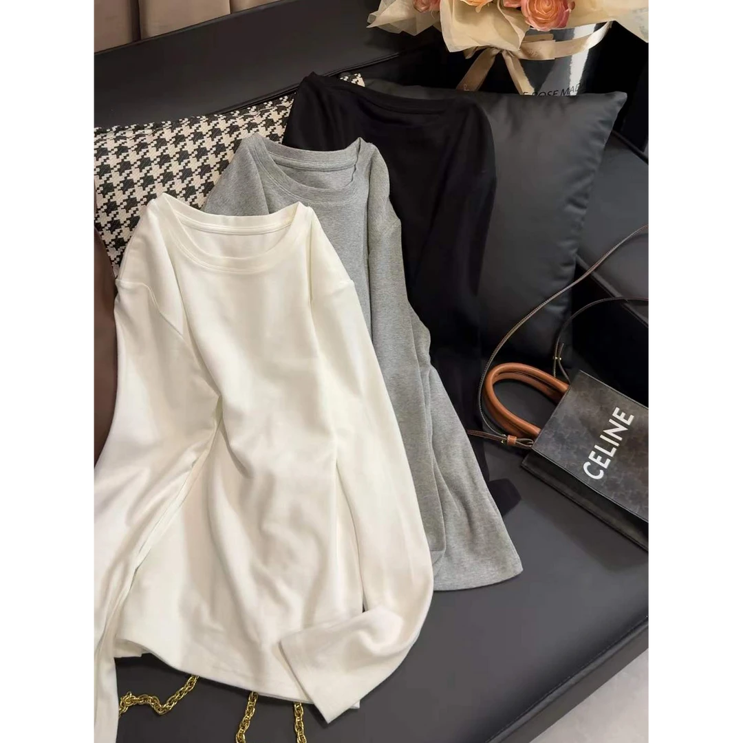 TY7 【蛋白T】巨巨巨好穿的极简显瘦百搭蛋白T(衣长57)