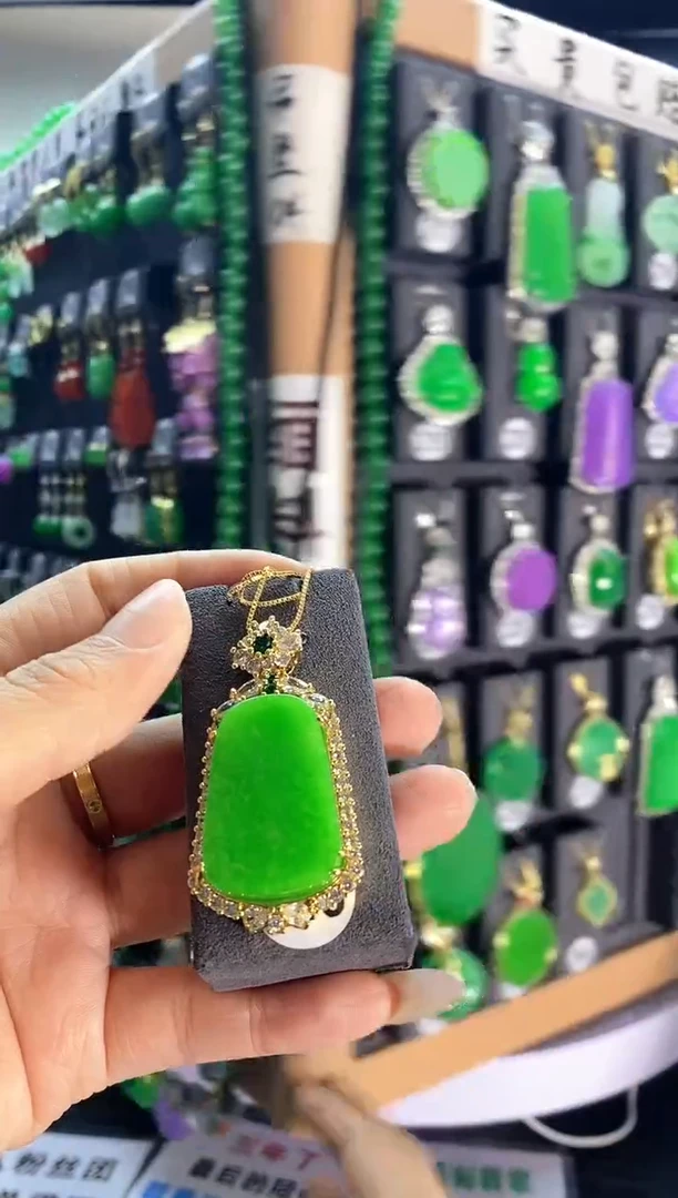 翡翠银S925镶嵌颈饰246...