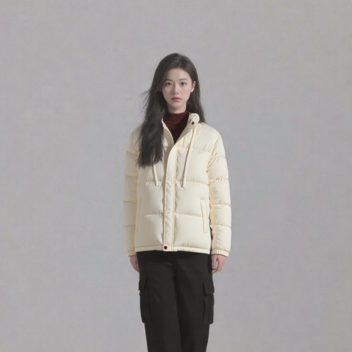 【男女同款】2025冬季棉服简约保暖连帽纯色休闲百搭面包服WK-M95