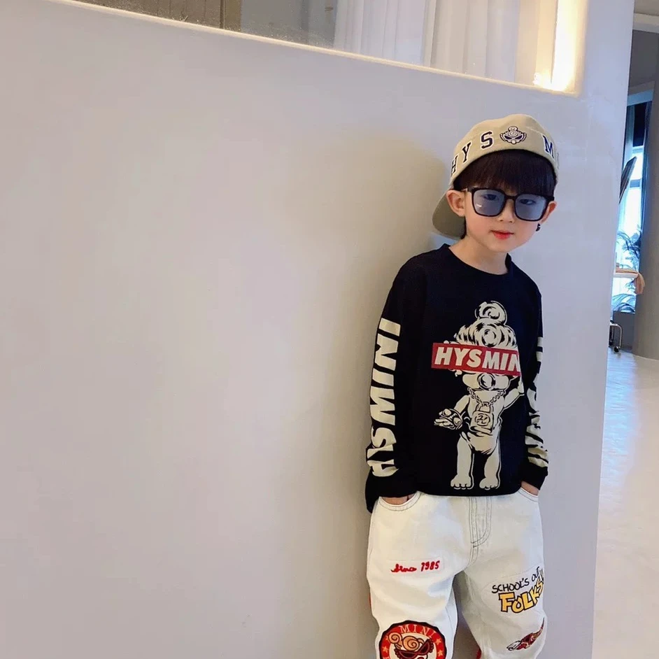 5002【蒙眼娃娃】圆领百搭儿童长袖