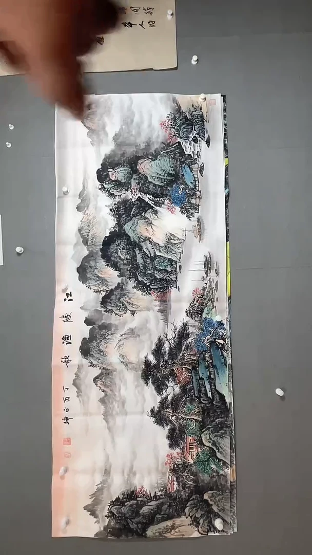 【闪购商品】国画江陵渔歌，六尺横，谭