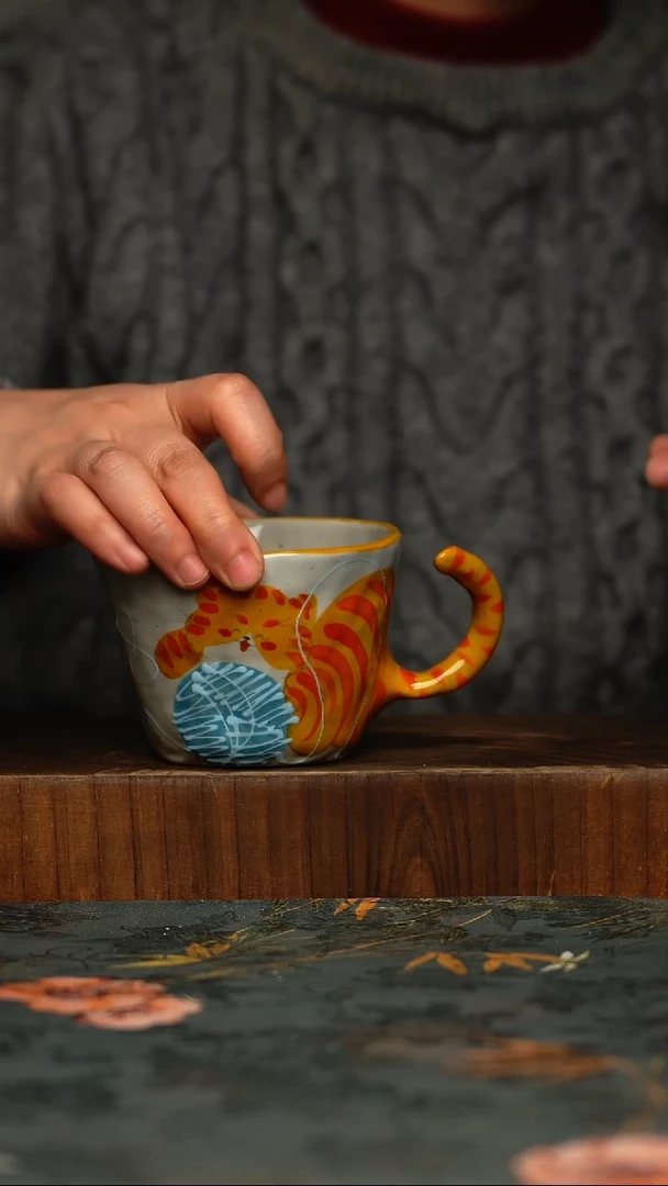 瓷片釉下彩手工手绘同款陶器