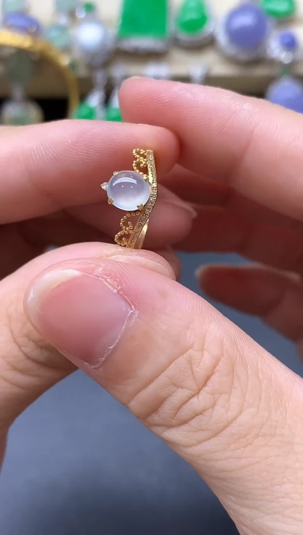 18K金镶嵌戒指翡翠326-中国好珍宝