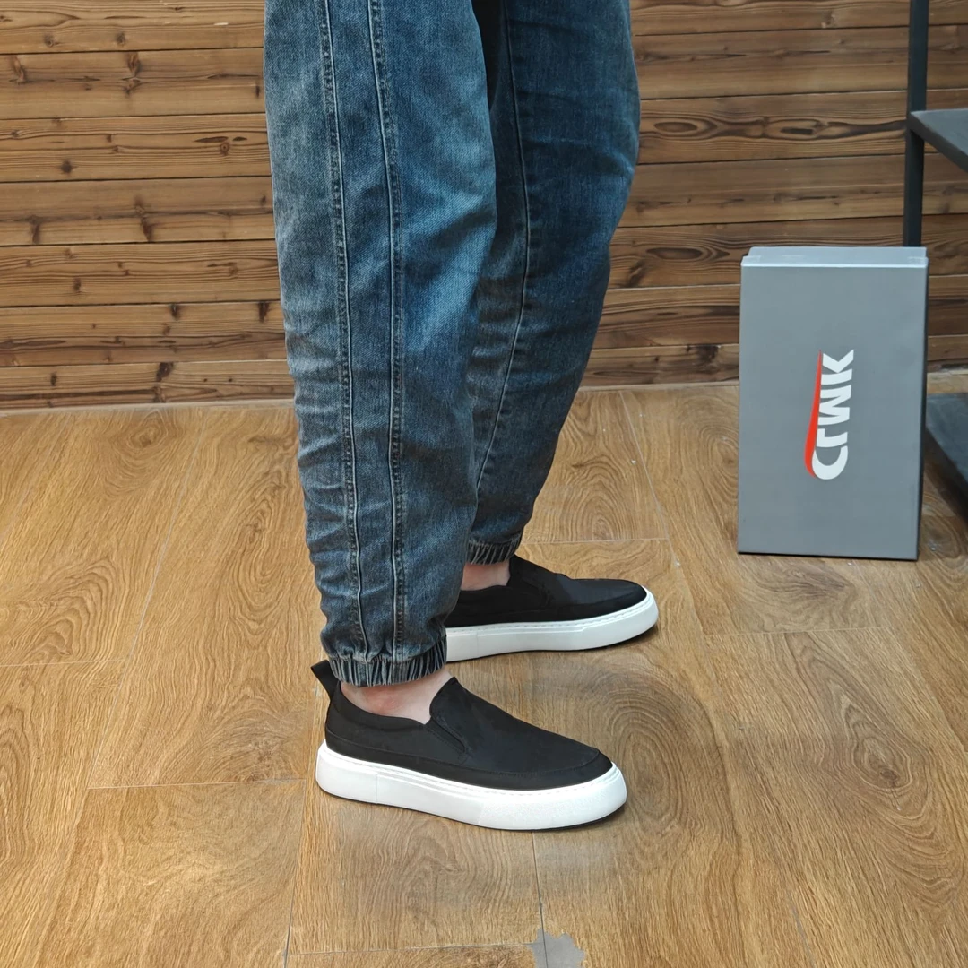 高端冰丝夏季男士轻便透气一脚蹬印花休闲男鞋