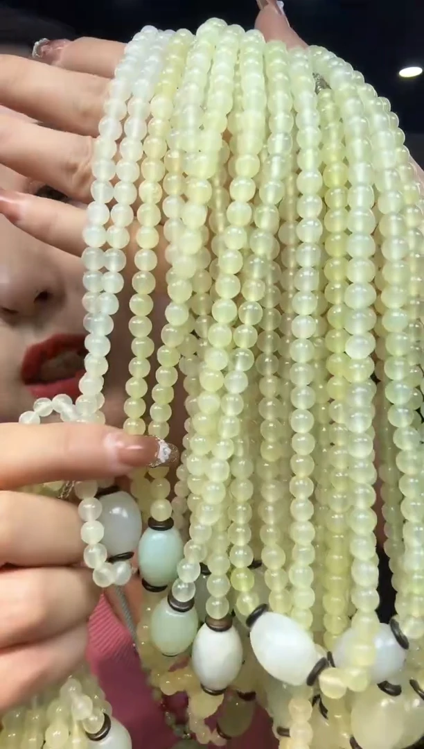 【闪购商品】岫玉颈饰未镶嵌蜂蜜水妈妈链