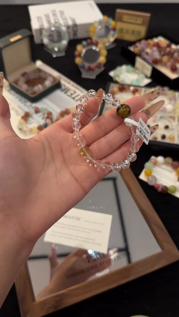 未镶嵌手链水晶白水晶x2616