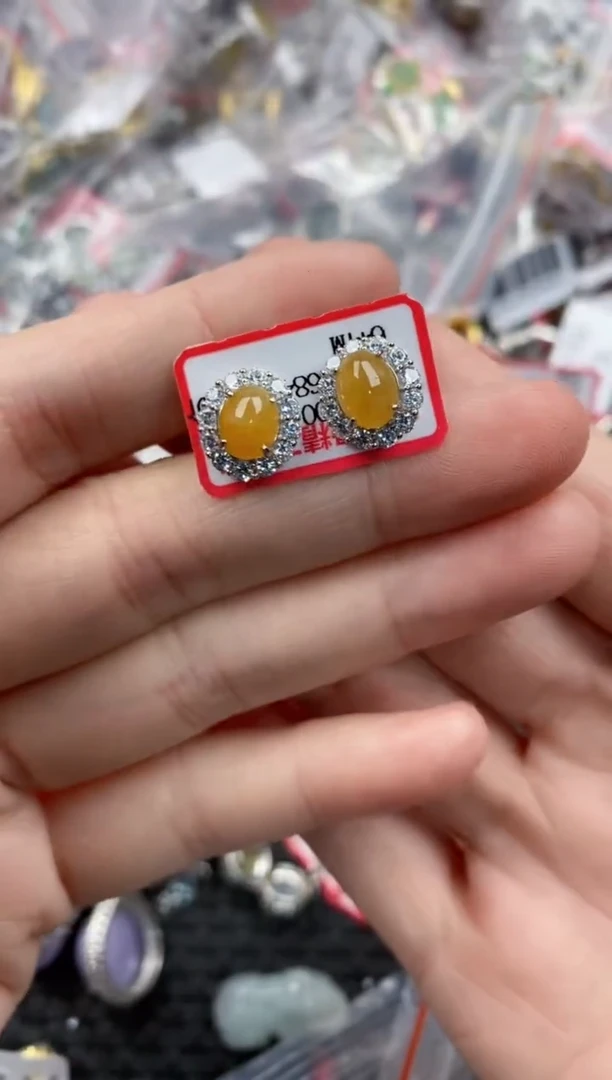 银S925镶嵌戒指翡翠2222----3