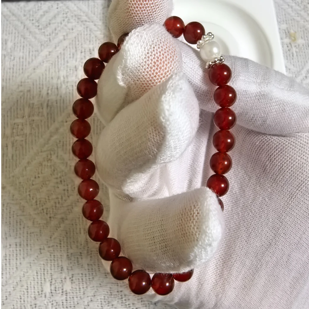 手链 【鸿运2026】金选红石榴手串彭苗儿设计手链疗愈原创