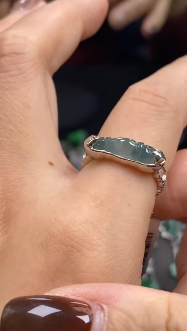 颈饰银S925镶嵌翡翠净货14970