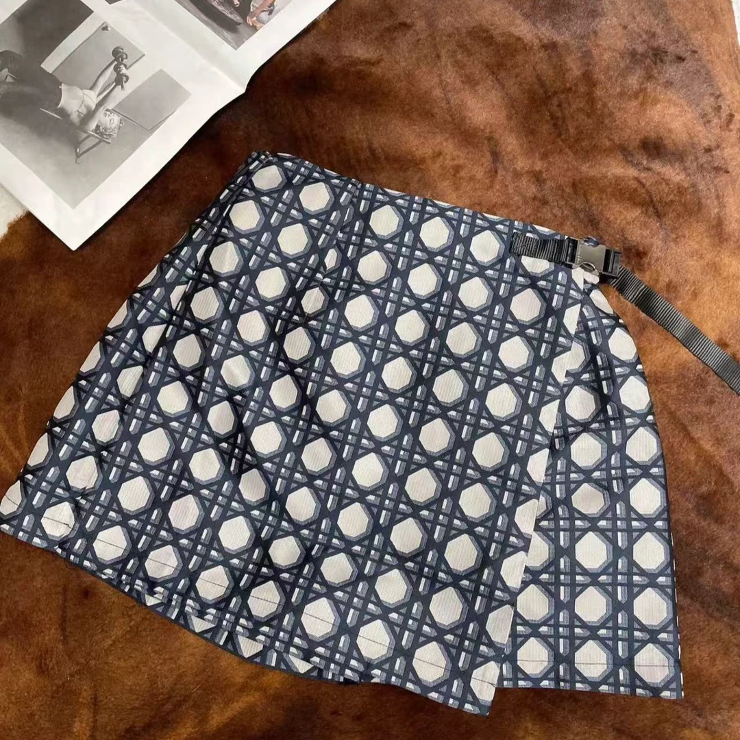 99新 DIOR/迪奥  24春夏新款菱格腰带扣裙裤 38码