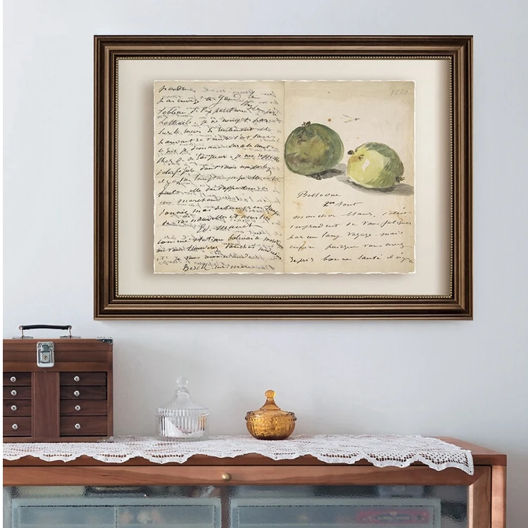 【东方画廊】马奈的信印象派装饰画中古挂画法式复古餐厅客厅壁画