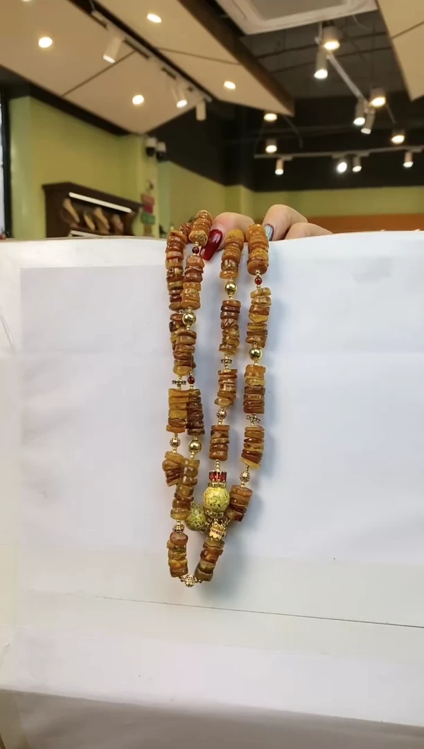 【闪购商品】琥珀颈饰未镶嵌多样性发一