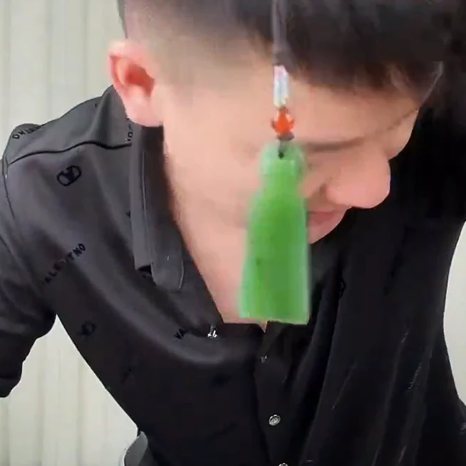 和田玉碧玉秤砣吊坠（多样性发其一）