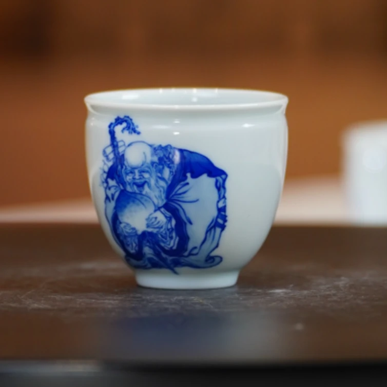 【樊匠造器】国风青花手握杯（寿杯）