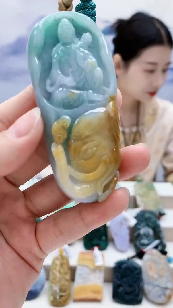 未镶嵌定制翡翠4812lr-毛货挂件