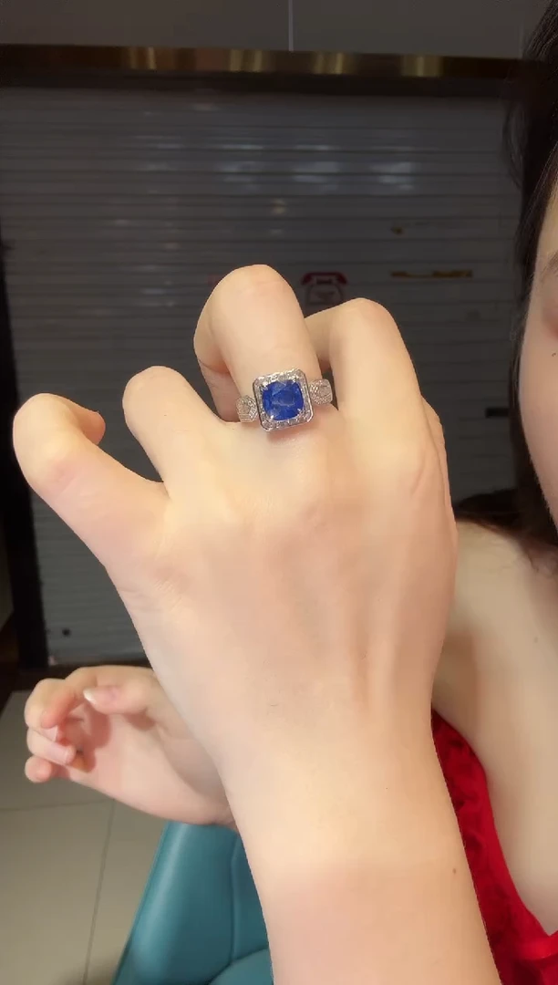 戒指蓝宝石铂Pt950镶嵌2.58ct