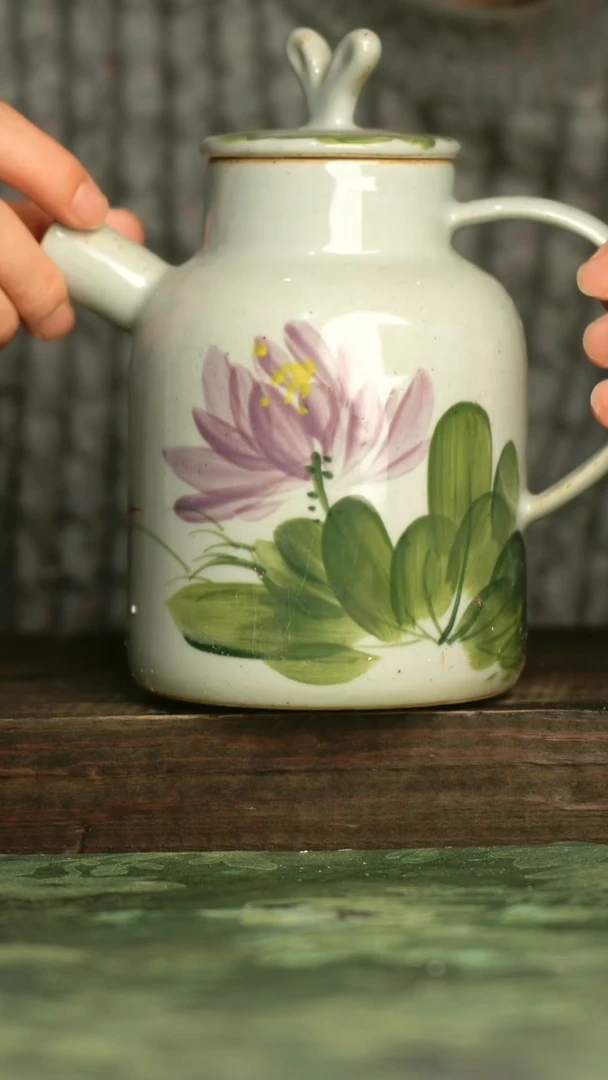 陶瓷青诗集手工手绘瓷器