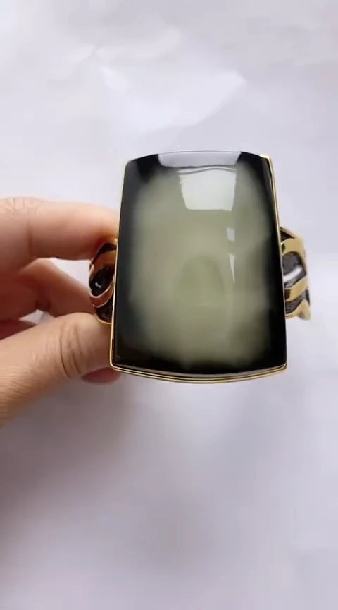 【闪购商品】琥珀裸石银S925镶嵌琥珀手镯