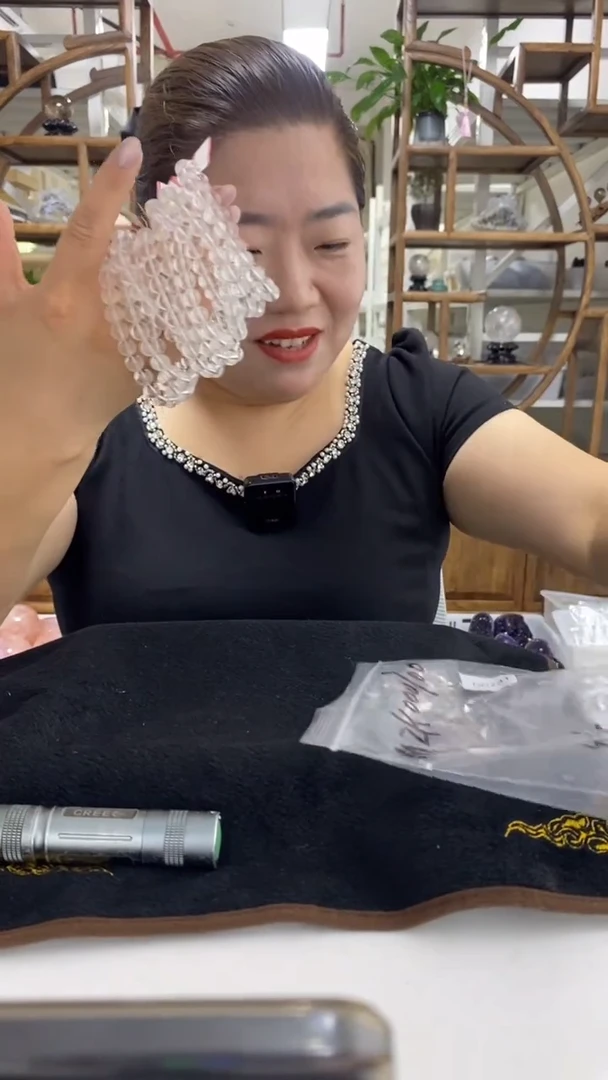 水晶珠宝半成品未镶嵌普品蓝针串8.5mD231多样性发其一