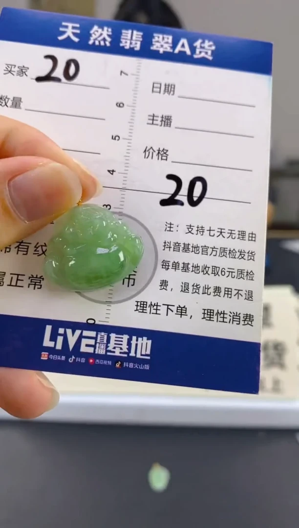 【闪购商品】翡翠颈饰18K金镶嵌天然A货翡翠