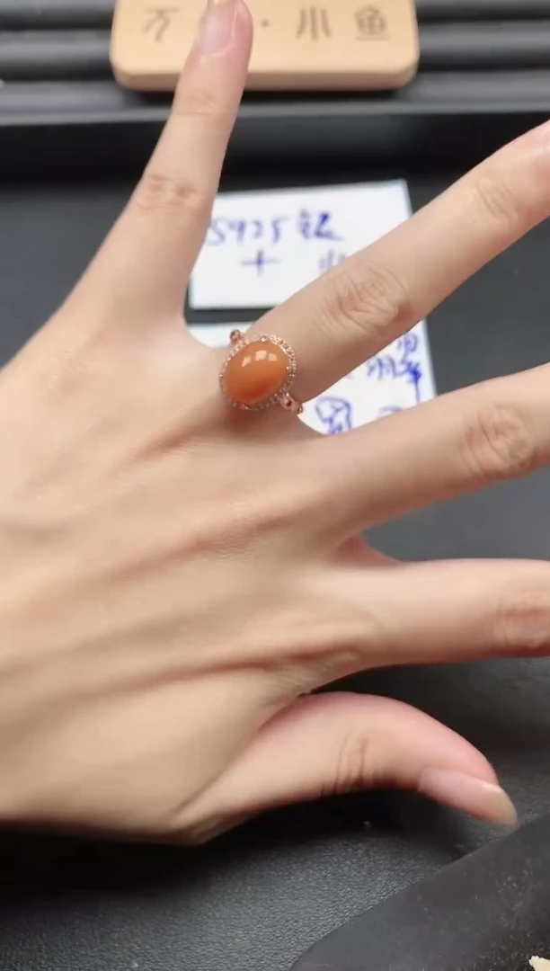 翡翠戒指银S925镶嵌51511