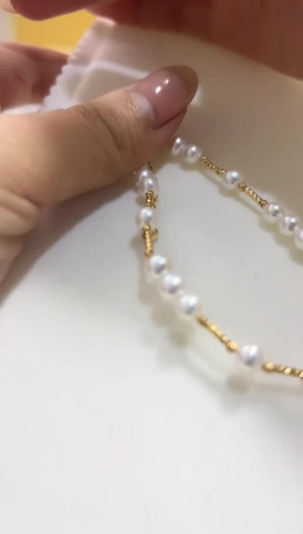 银S925镶嵌手链淡水珍珠29