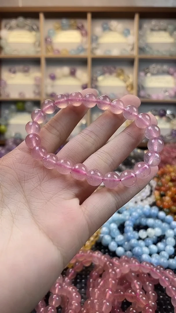 未镶嵌手串水晶8mm草莓晶