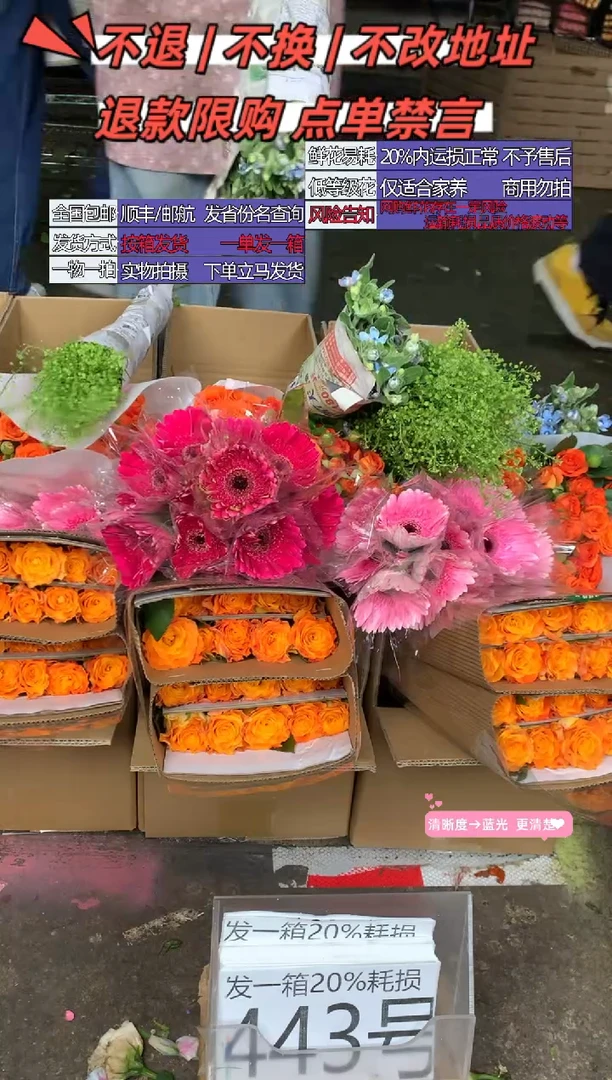 443号♥含20%耗损发一箱
