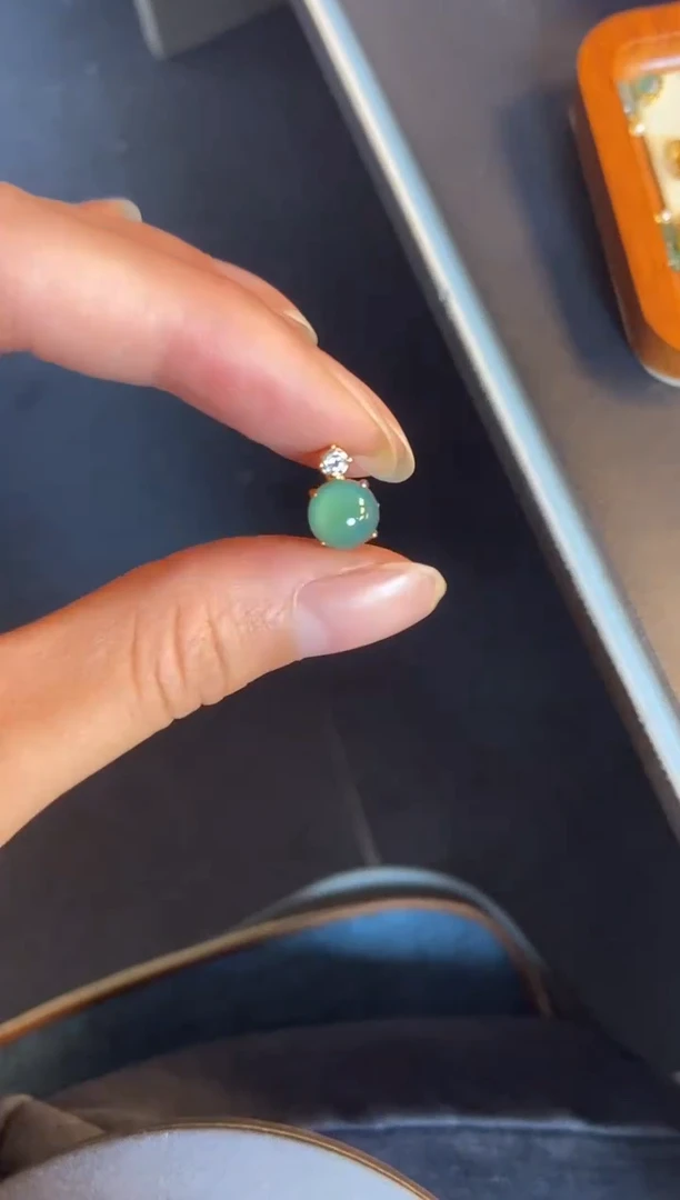 吊坠(不含链)银S925镶嵌翡翠1