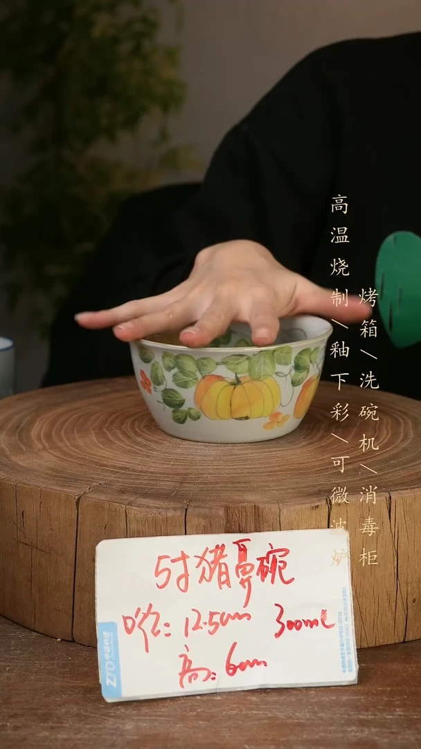 碗瓷景德镇手工手绘高温瓷釉下彩