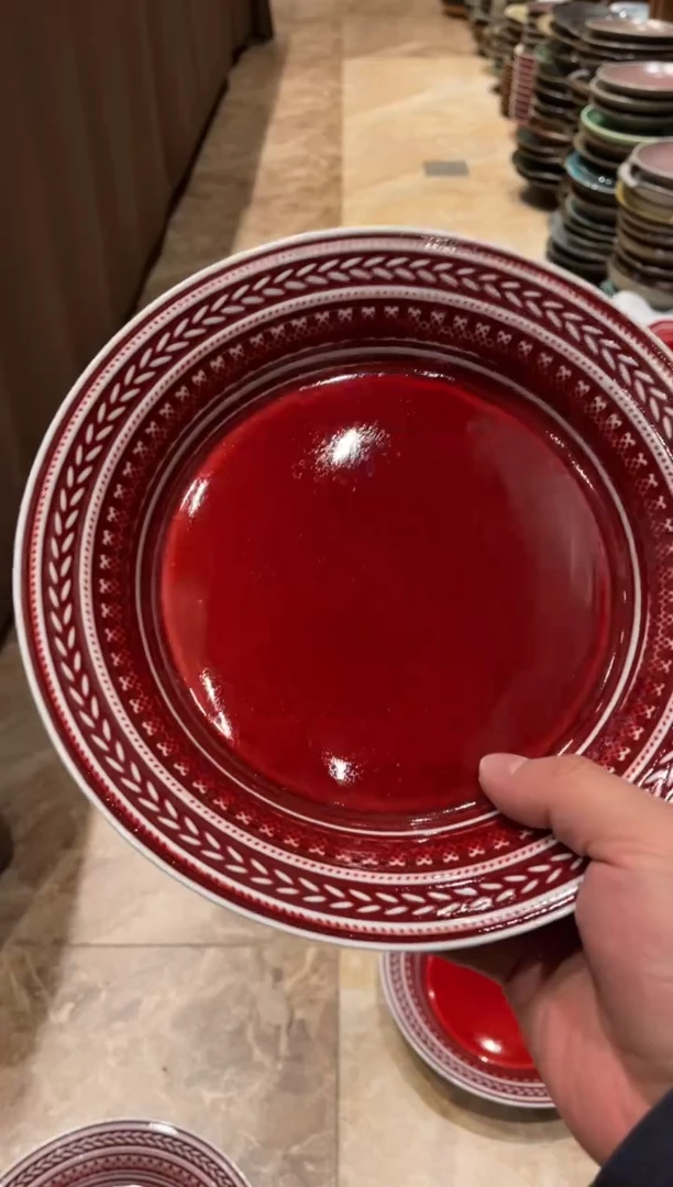 【闪购商品】瓷片811 郎红敞口大盘1个