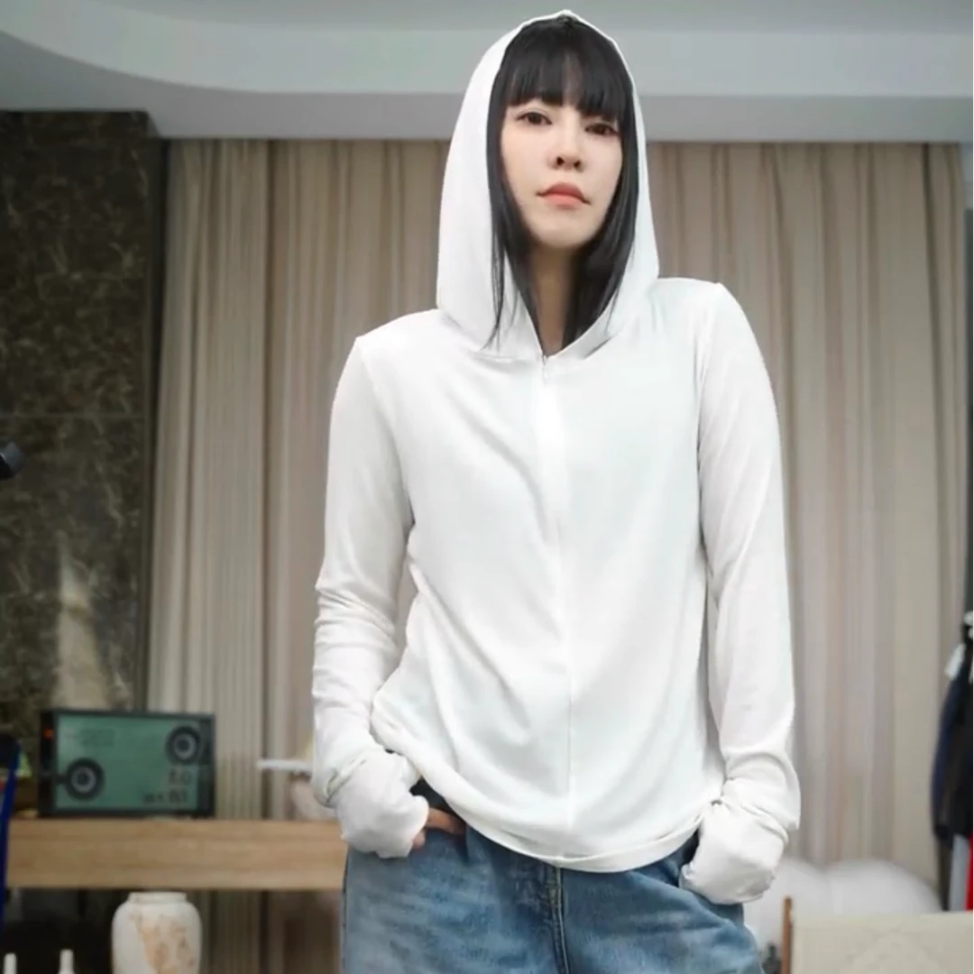 infobyfive福利秋冬新款舒适梦幻连帽半拉链打底衫一店NF0509513